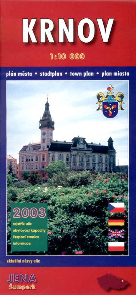 Krnov plán města 1:10^000 : 2003 - rejstřík ulic, ubytovací kapacity, čerpací stanice, informace : aktuální názvy ulic