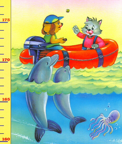 Dětský metr. 9 Height Chart = Detský meter