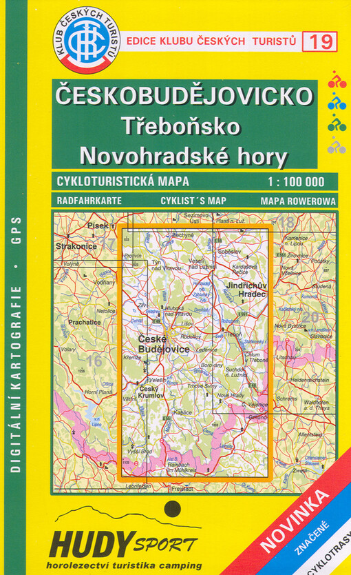 Českobudějovicko, Třeboňsko a Novohradské hory cykloturistická mapa 1:100 000