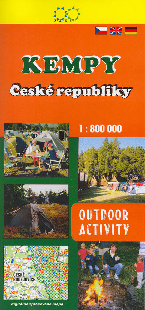 Kempy České republiky digitálně zpracovaná mapa