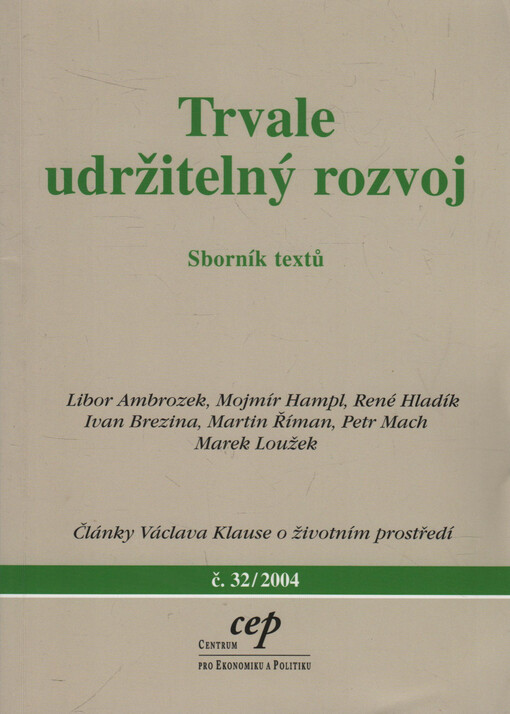 Trvale udržitelný rozvoj :sborník textů