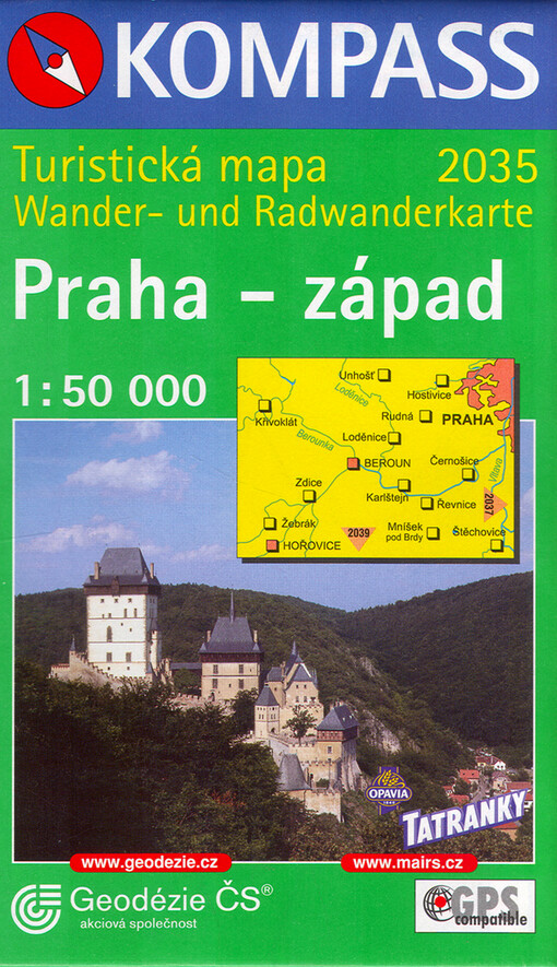 Praha -západ turistická mapa 1:50 000 : GPS compatible