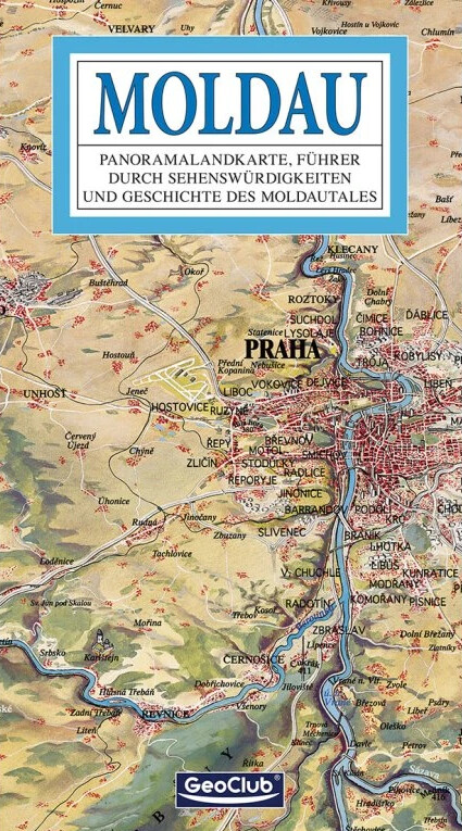 MoldauPanoramalandkarte, Führer durch Sehenswürdigkeiten und Geschichte des Moldautales