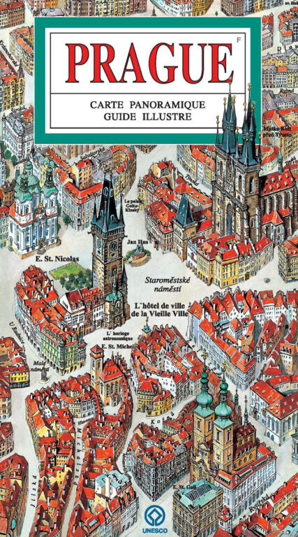 Prague carte panoramique : guide illustre