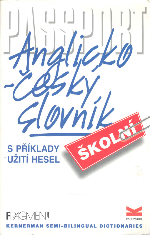 Anglicko-český školní slovník s příklady užití hesel