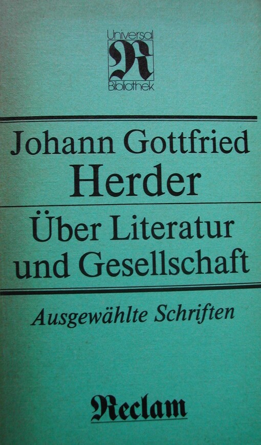 Über Literatur und Gesellschaft : ausgewählte Schriften