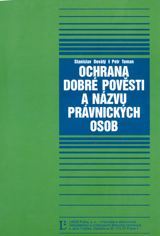 Ochrana dobré pověsti a názvu právnických osob