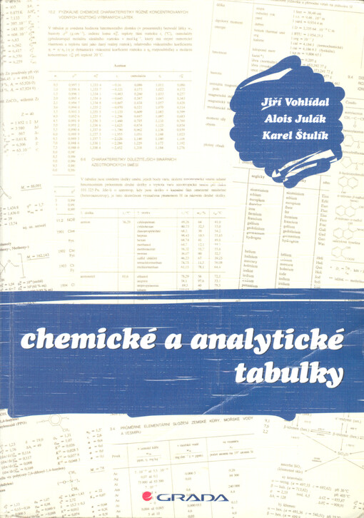 Chemické a analytické tabulky | Štulík Karel, Vohlídal Jiří, Julák Alois