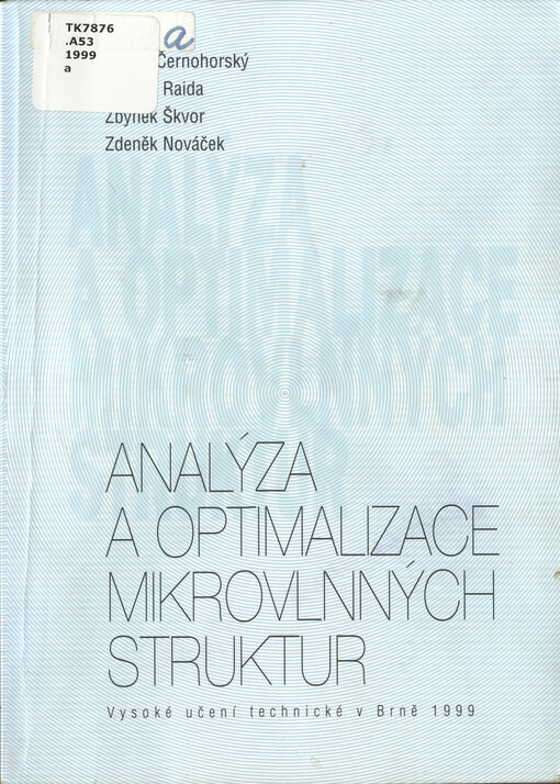 Analýza a optimalizace mikrovlnných struktur