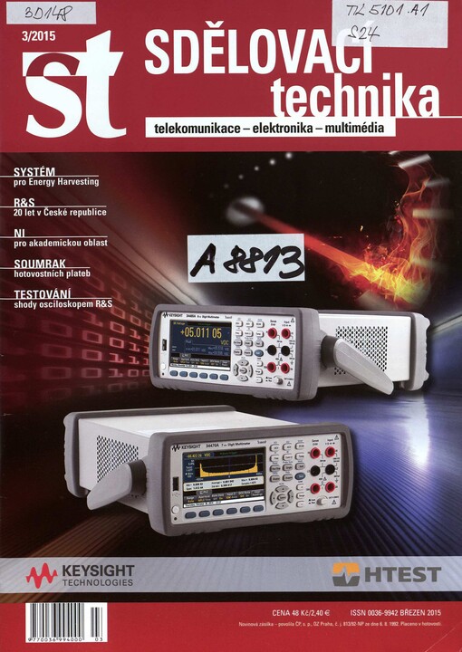 Sdělovací technika : měsíčník pro rozvoj a praxi sdělovací elektrotechniky