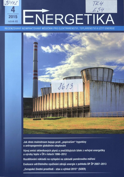 Energetika : odborný časopis pro elektrárenství, teplárenství a použití energie
