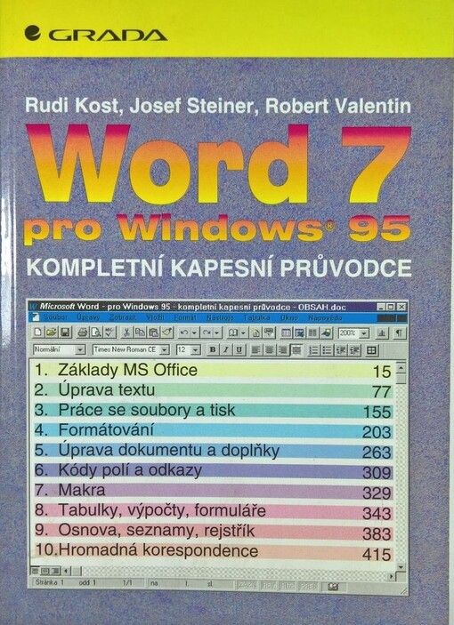 Word 7 pro Windows 95: kompletní kapesní průvodce