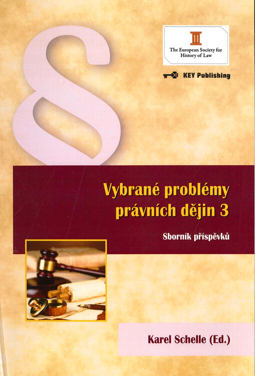 Vybrané problémy právních dějin :(sborník příspěvků), sv. 3
