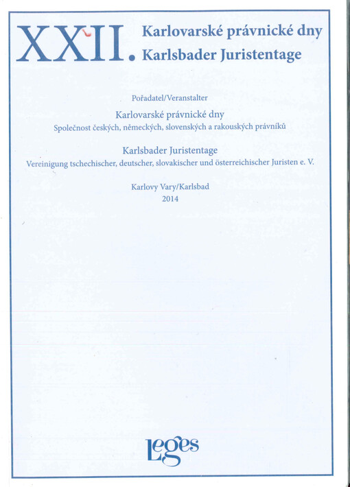 XXII. Karlovarské právnické dny