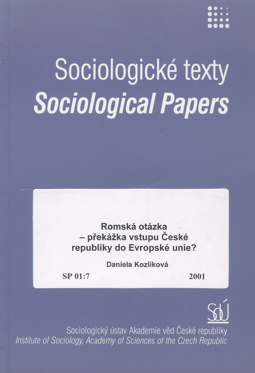Romská otázka - překážka vstupu České republiky do Evropské unie?