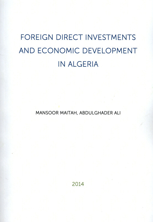 Foreign direct investments and economic development in Algeria