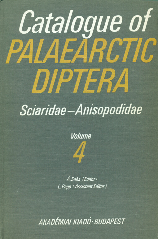 Catalogue of Palaearctic diptera. Volume 4, Sciaridae - Anisopodidae