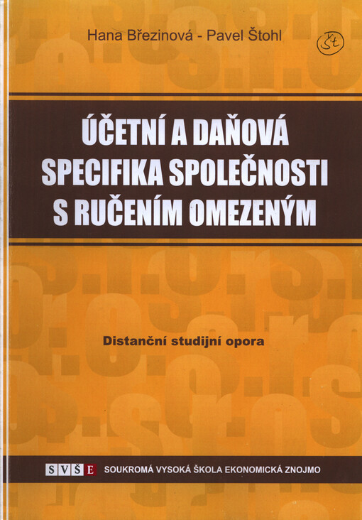 Účetní a daňová specifika s.r.o. : distanční studijní opora