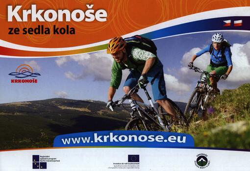 Krkonoše ze sedla kola Karkonosze z siodełka roweru   