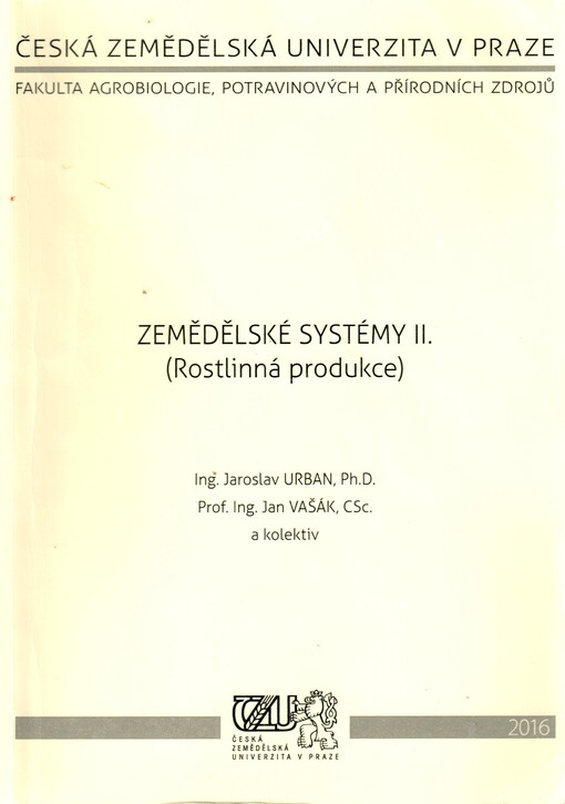 Zemědělské systémy II.