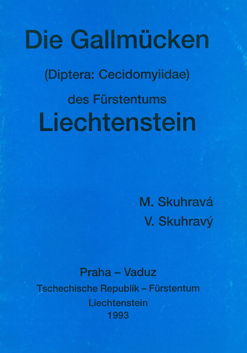 Die Gallmücken (Diptera: Cecidomyiidae) des Fürstentums Liechtenstein =The gall midges (Diptera: Cecidomyiidae) of the Principality of Liechtenstein