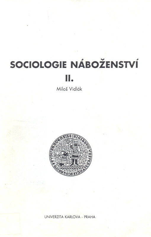 Sociologie náboženství II