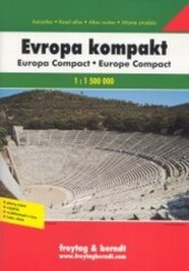 Evropa kompaktautoatlas 1:1^500^000 : plány měst, rejstřík, vzdálenosti v km, čísla silnic