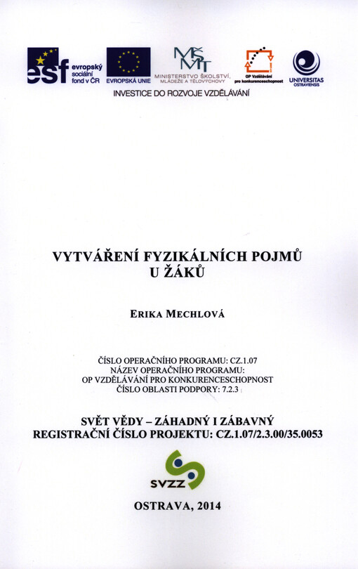 Vytváření fyzikálních pojmů u žáků
