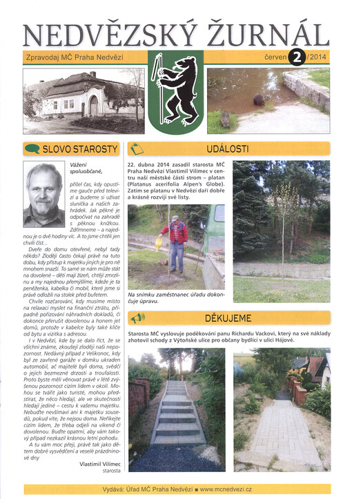Nedvězský žurnál :zpravodaj MČ Praha Nedvězí