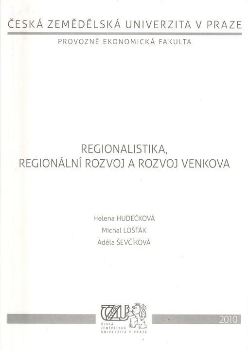 Regionalistika, regionální rozvoj a rozvoj venkova