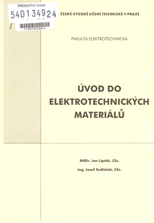 Úvod do elektrotechnických materiálů