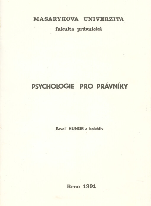 Psychologie pro právníky
