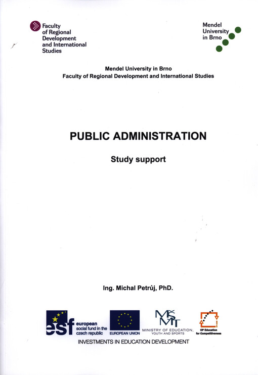 Public administration :study support