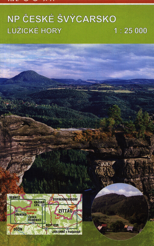 NP České ŠvýcarskoLužické hory = Zittauer Gebirge : cykloturistická, turistická a lyžařská mapa 1:25 000