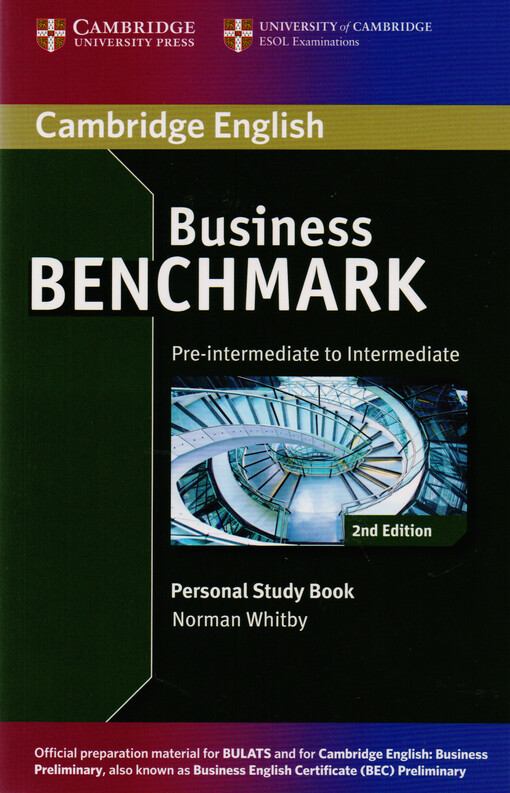 Business benchmark :pre-intermediate to intermediate, personal study book