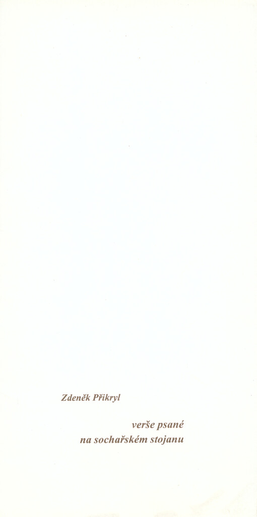 Verše psané na sochařském stojanu