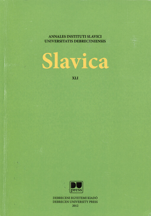 Slavica :annales Instituti Slavici Universitatis Debreceniensis