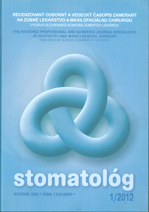 Stomatológ : časopis Slovenskej komory zubných lekárov