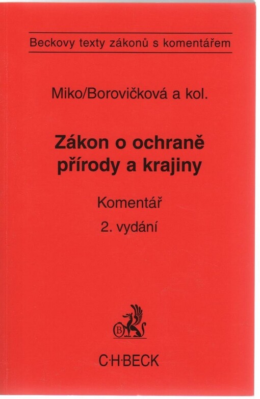 Zákon o ochraně přírody a krajiny : komentář