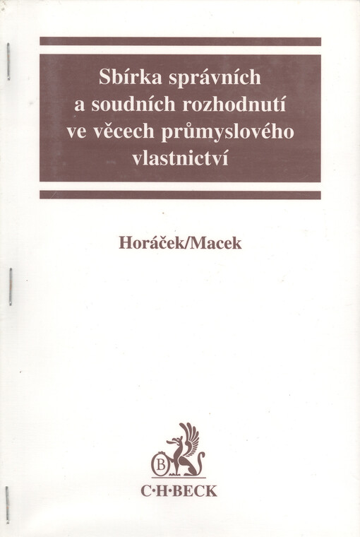 Sbírka správních a soudních rozhodnutí ve věcech průmyslového vlastnictví
