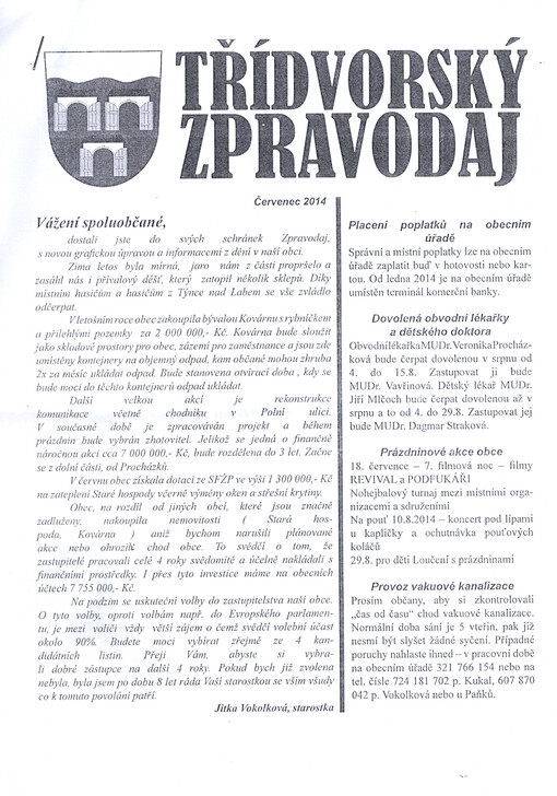 Třídvorský zpravodaj