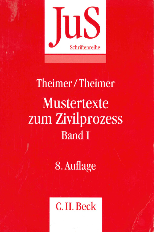 Mustertexte zum Zivilprozess.Band I,Erkenntnisverfahren erster Instanz