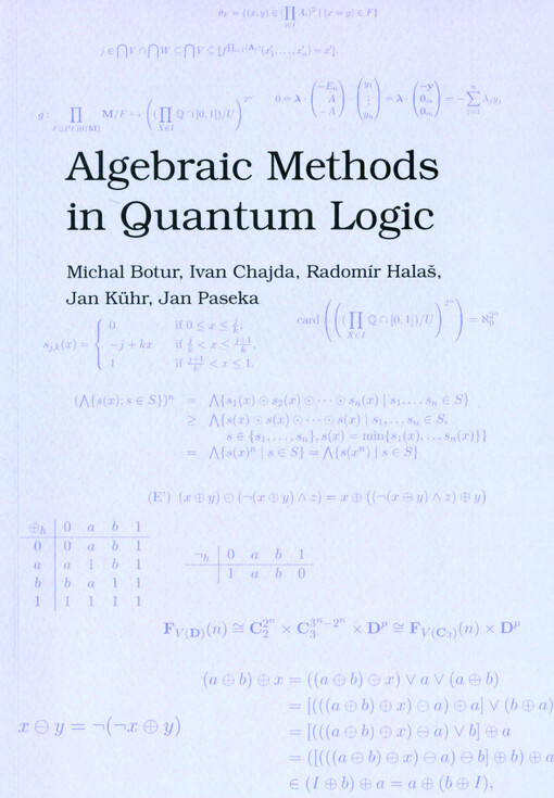 Algebraic methods in quantum logic