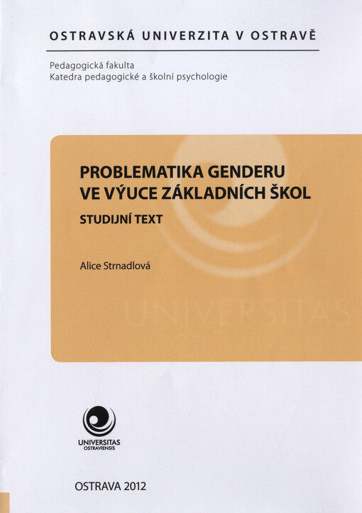 Problematika genderu v základních školách :studijní text