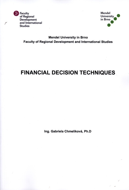 Financial decision techniques