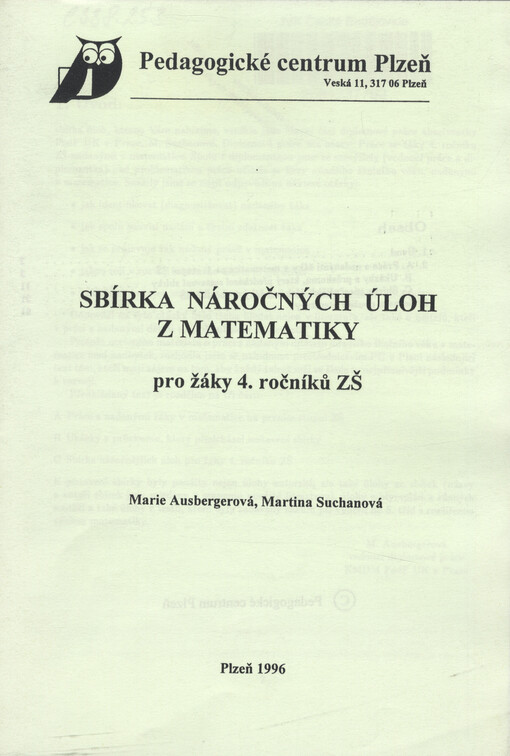 Sbírka náročných úloh z matematiky pro žáky 4. ročníků ZŠ