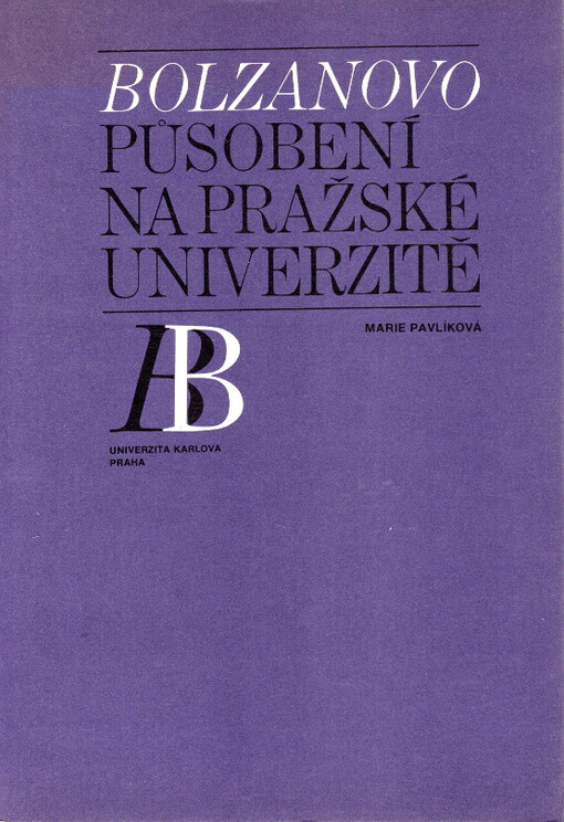 Bolzanovo působení na pražské univerzitě