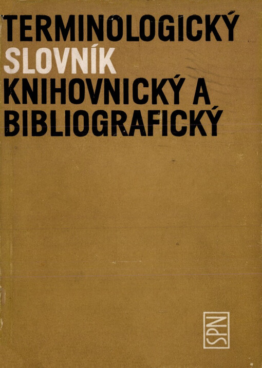 Terminologický slovník knihovnický a bibliografický