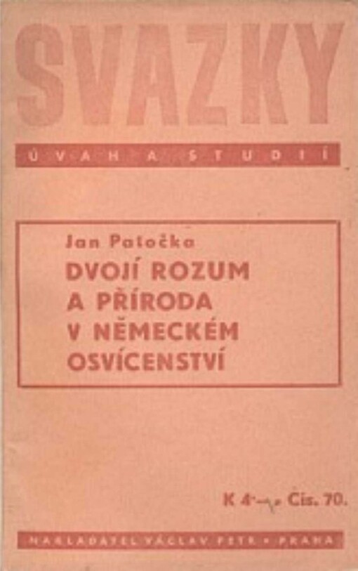Dvojí rozum a příroda v německém osvícenství : herderovská studie