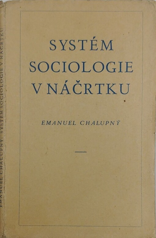 Systém sociologie v náčrtku